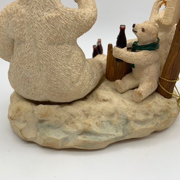 Vintage 1996 Coca-Cola Heritage Collection Bears Coca-Cola Stand Figurine w/ Tag - Picture 6 of 16